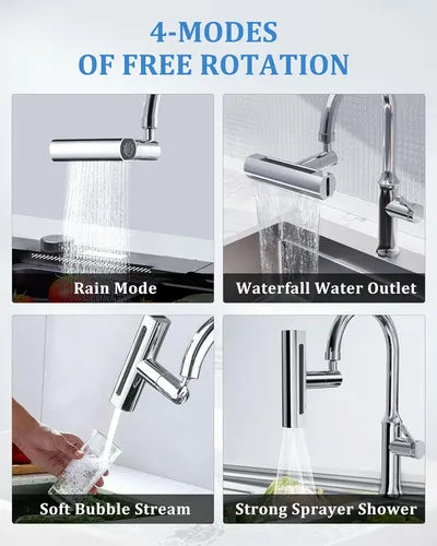 Wimblo AquaTwist 360° – Grifo Giratorio 4 en 1 para Cocina