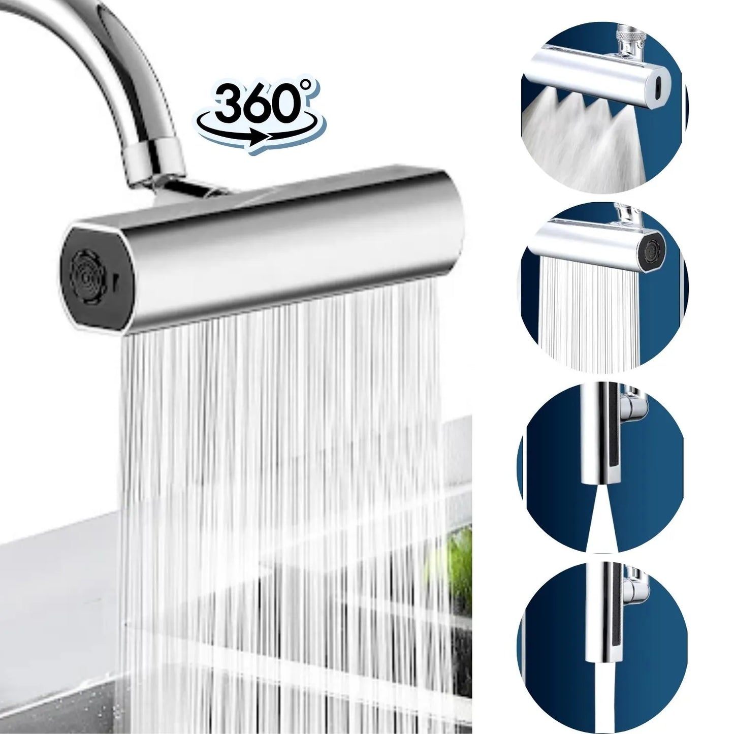 Wimblo AquaTwist 360° – Grifo Giratorio 4 en 1 para Cocina